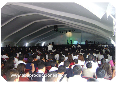 RENTA DE CARPAS GIGANTES PARA CONCIERTOS EN QUERETARO Y AGUASCALIENTES